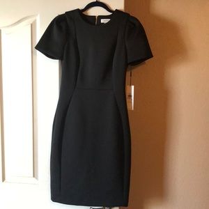 Calvin Klein black dress with gold zipper